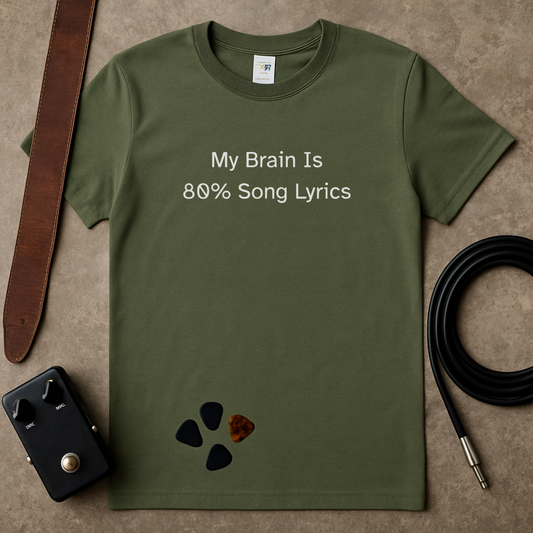 My Brain Is Lyrics T-Shirt