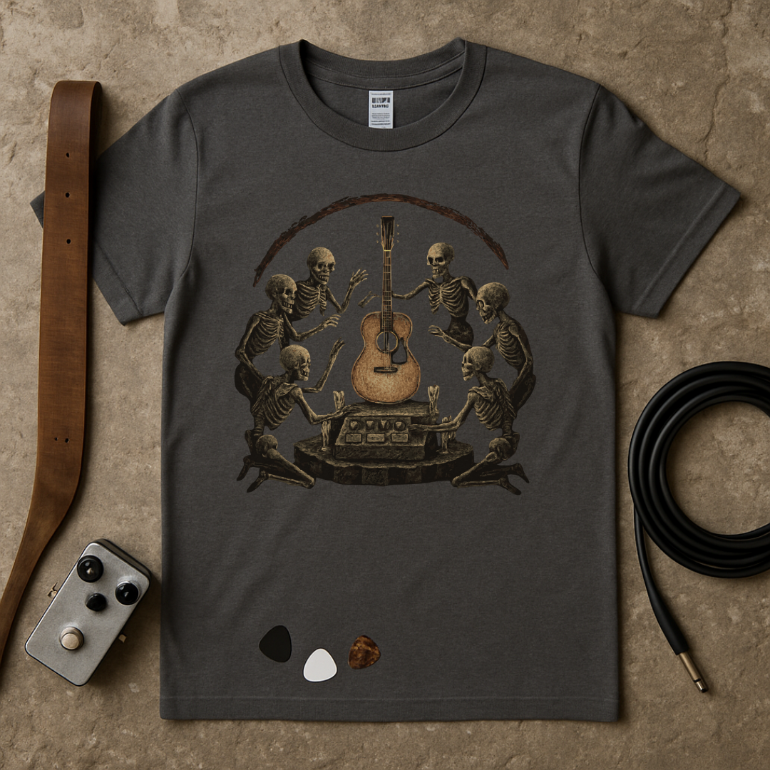 Skeleton Guitar Worship T-Shirt