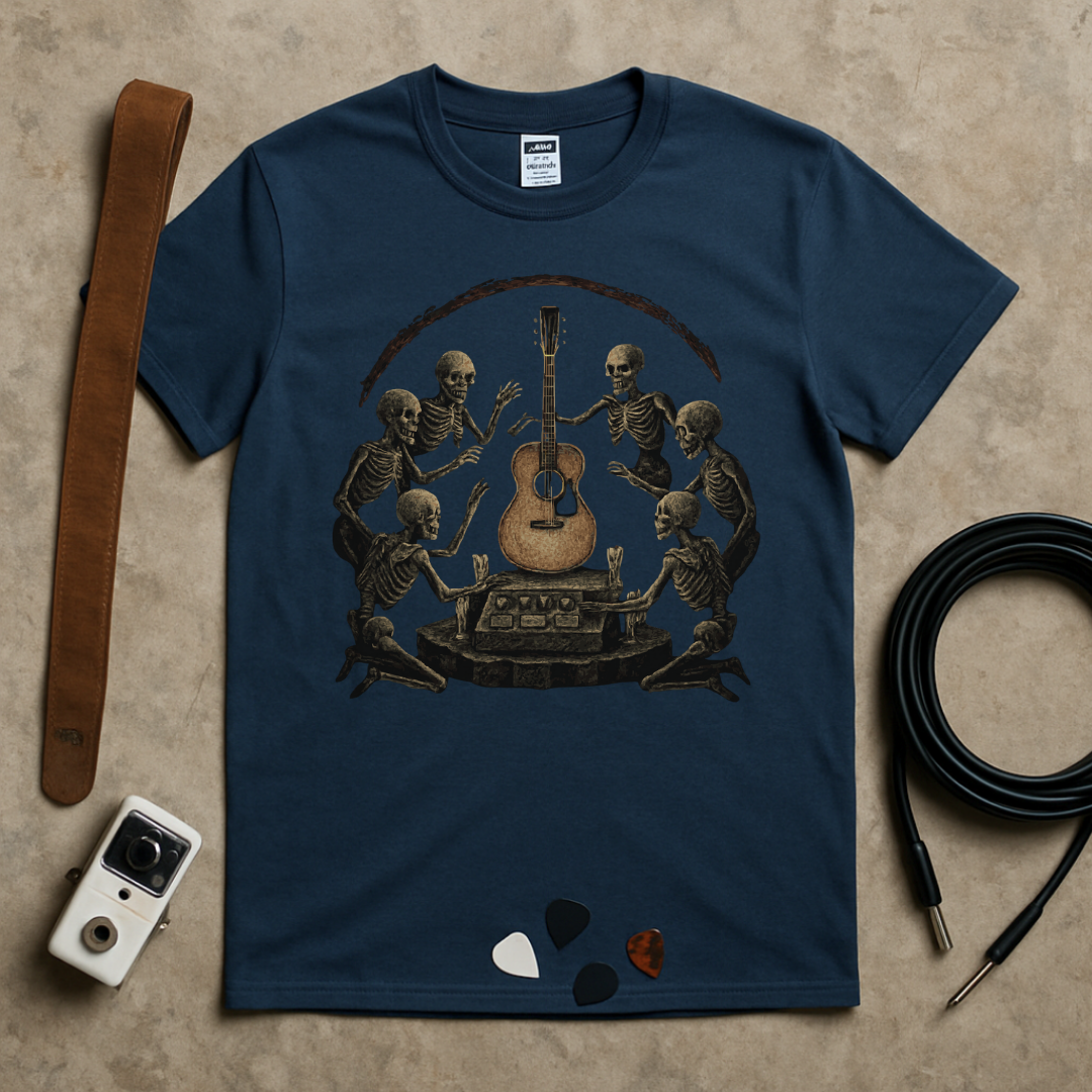 Skeleton Guitar Worship T-Shirt
