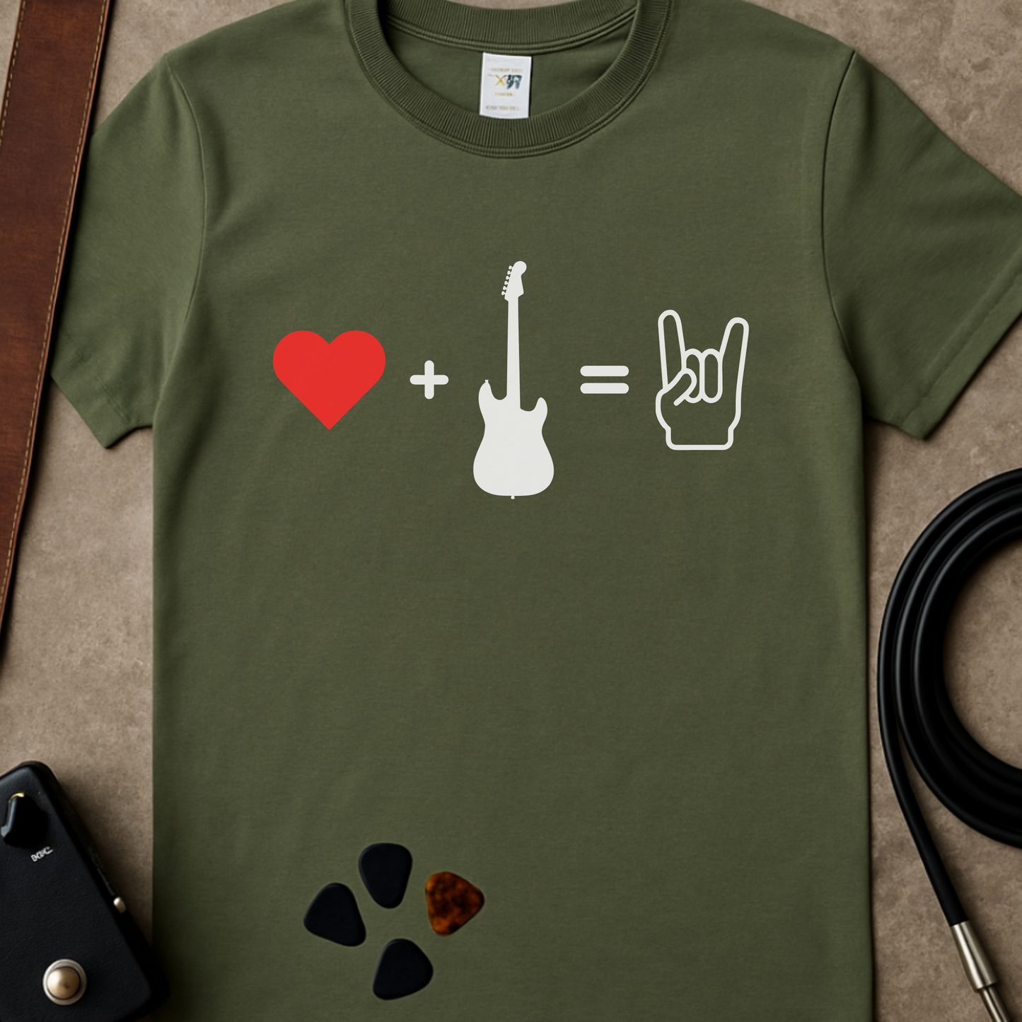 Heart Plus Guitar T-Shirt