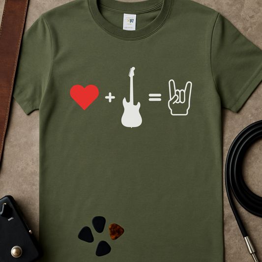 Heart Plus Guitar T-Shirt