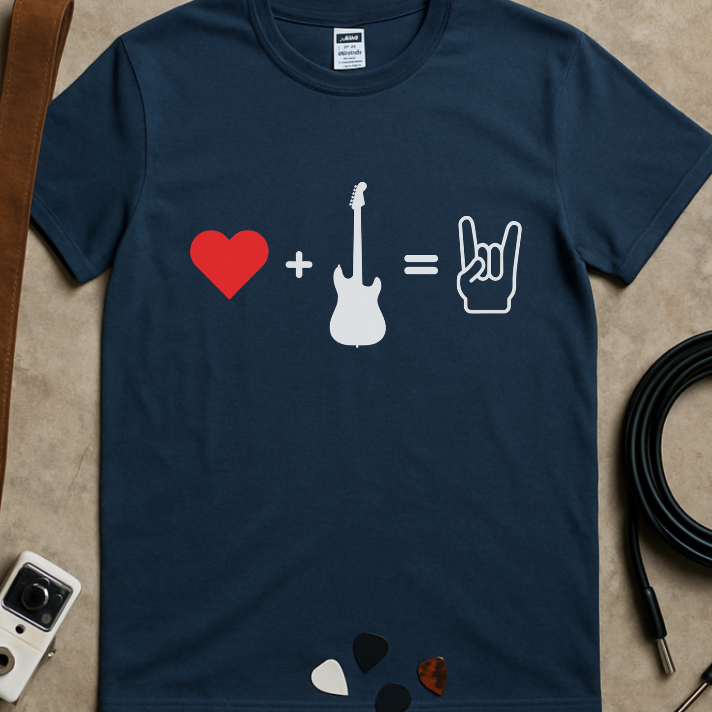 Heart Plus Guitar T-Shirt