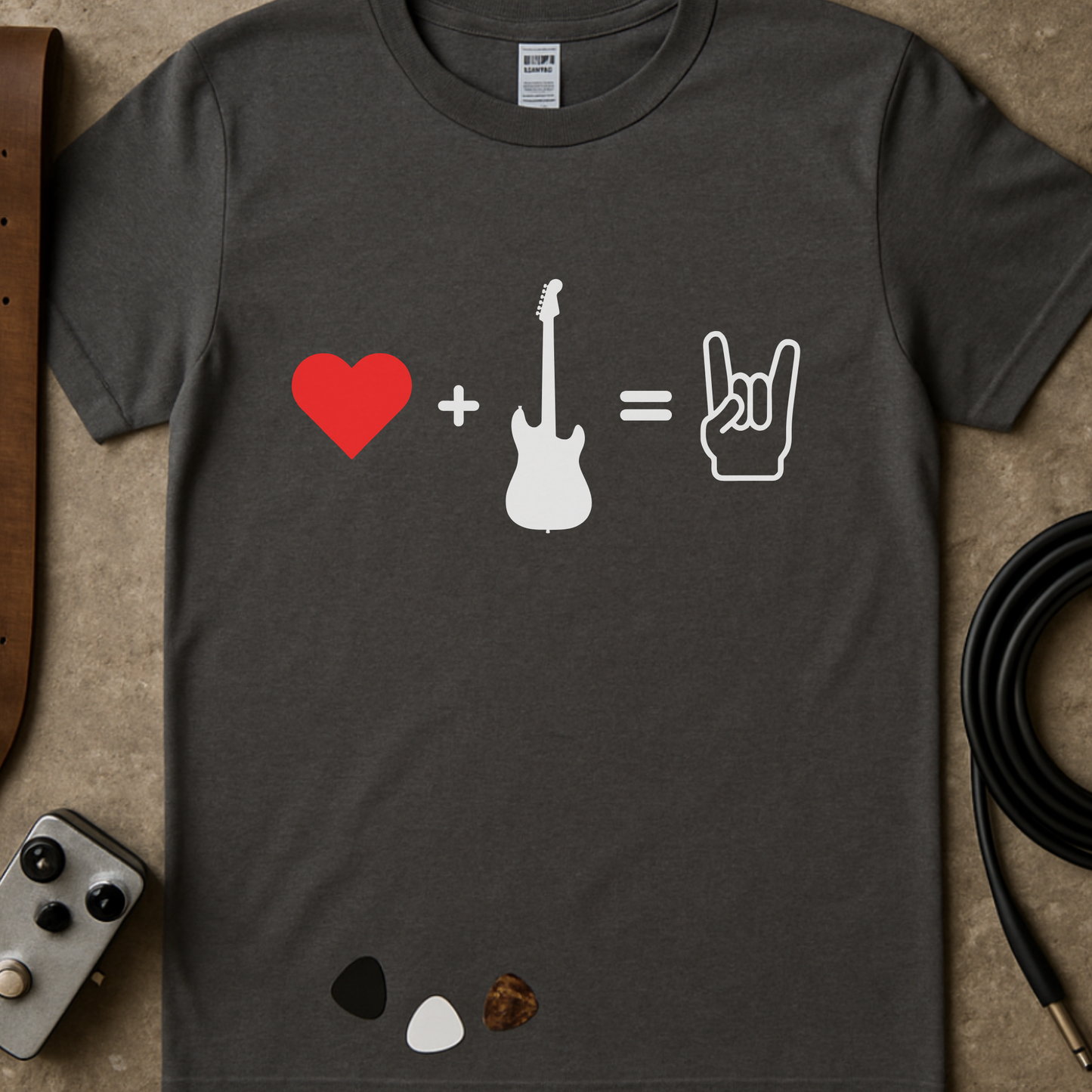 Heart Plus Guitar T-Shirt
