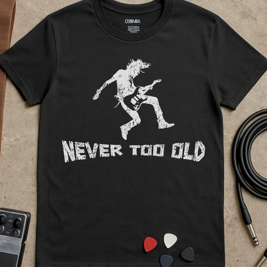 Never Too Old Guitarist T-Shirt