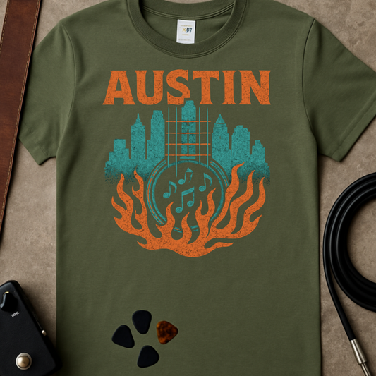 Austin Guitar Skyline T-Shirt