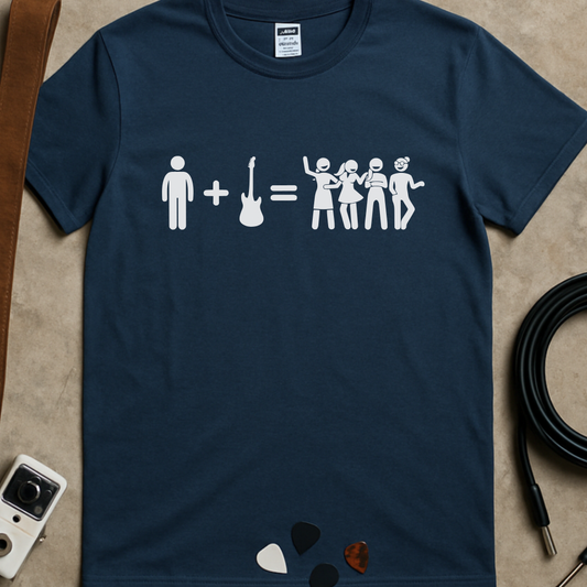 Man + Guitar = Girls T-Shirt
