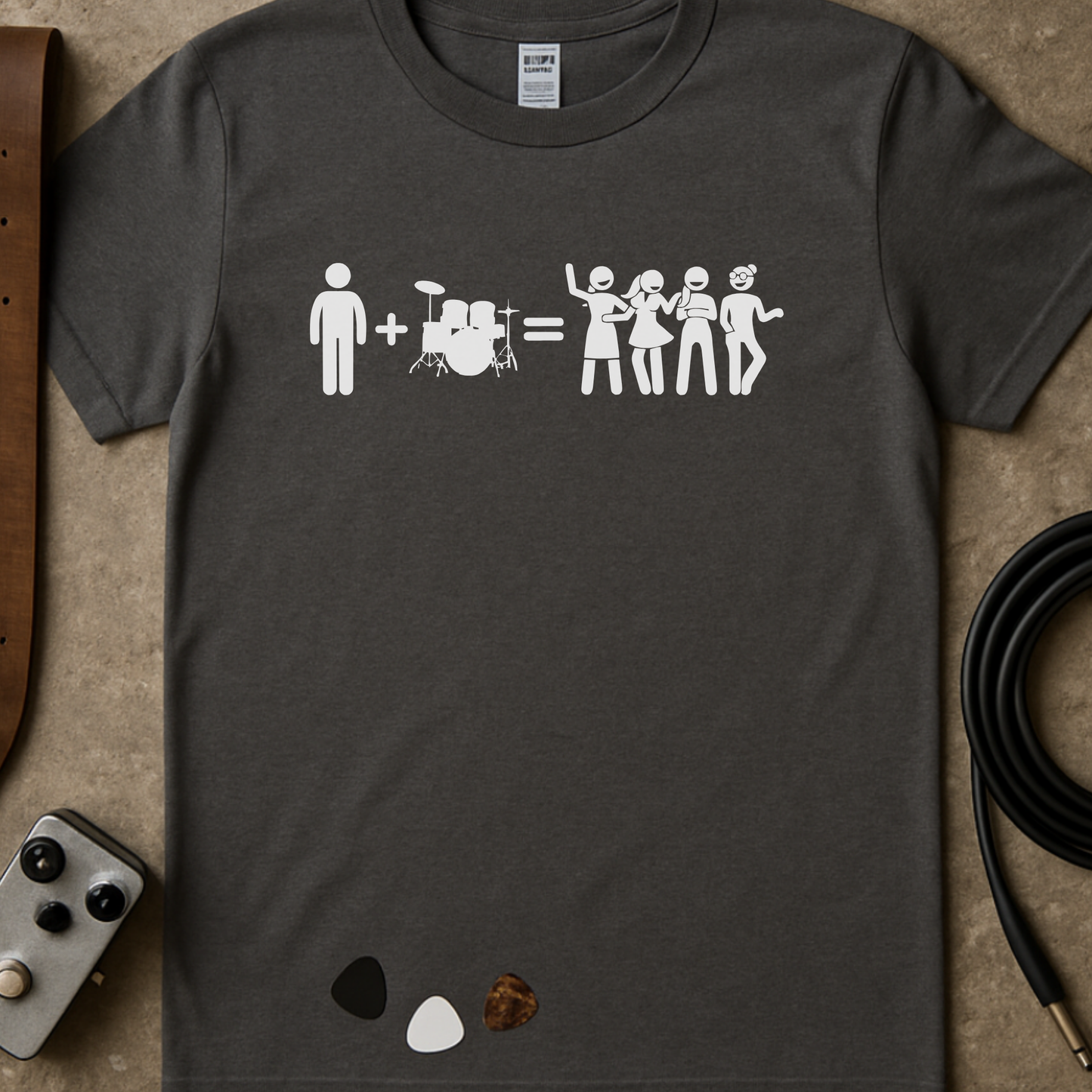 Man + Drums = Girls T-Shirt