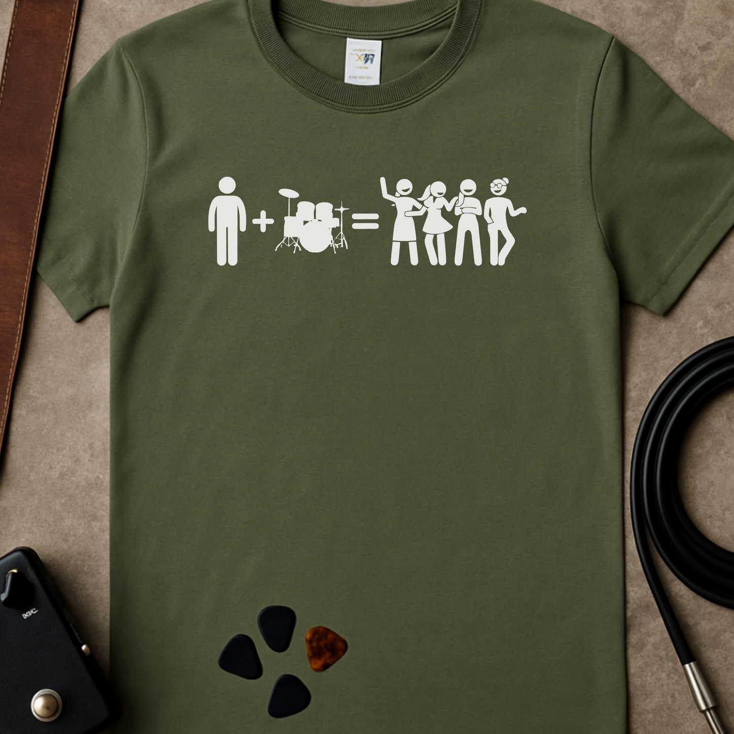 Man + Drums = Girls T-Shirt