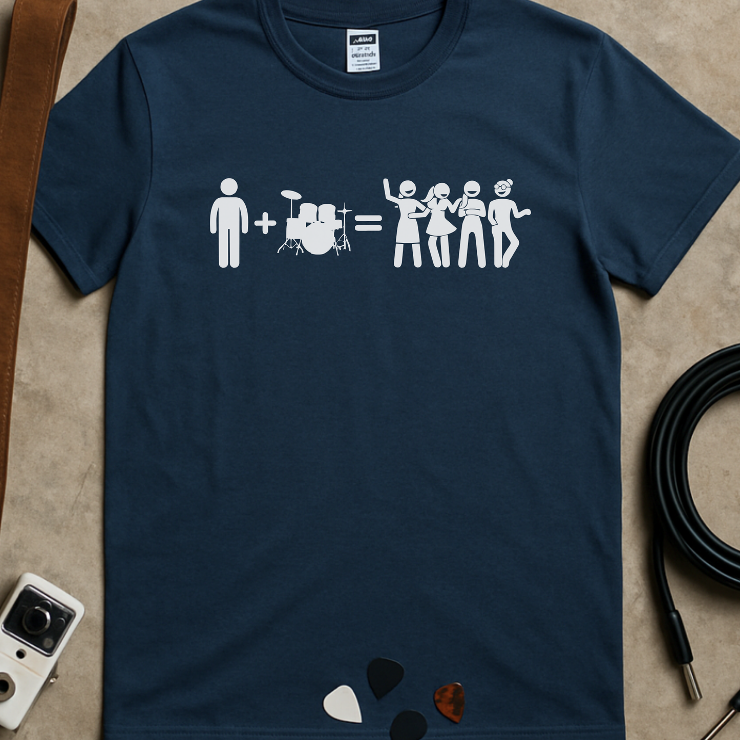 Man + Drums = Girls T-Shirt