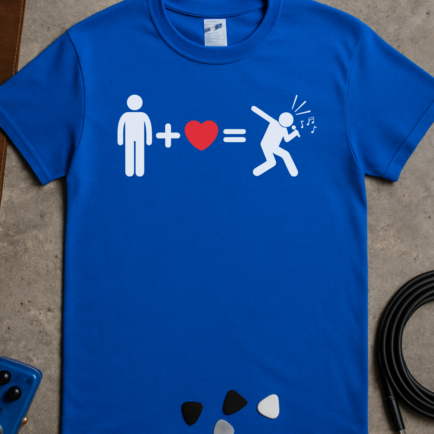 Man + Heart = Singer T-Shirt