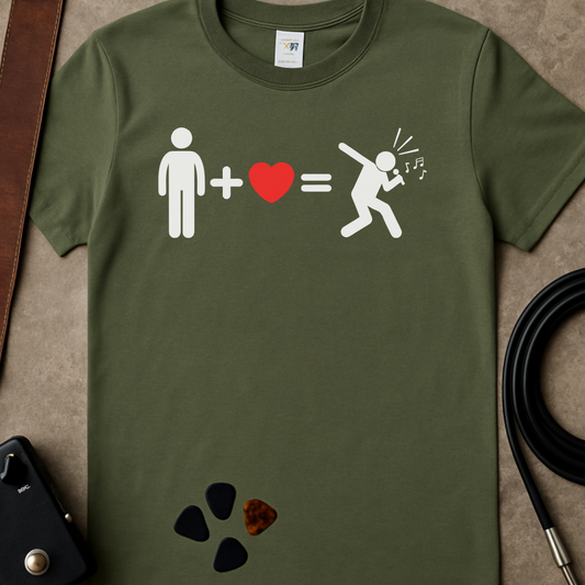 Man + Heart = Singer T-Shirt