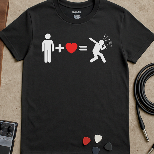 Man + Heart = Singer T-Shirt