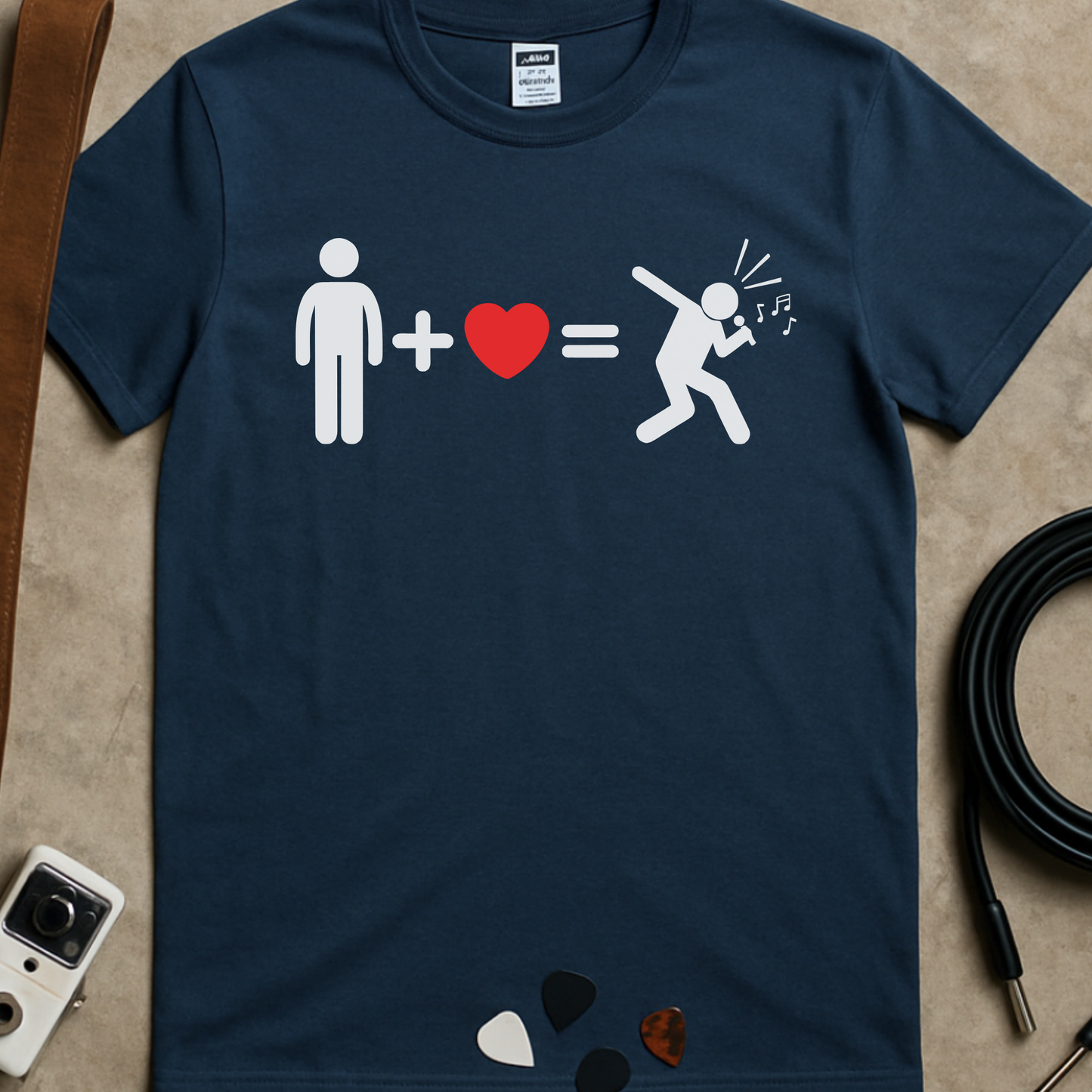 Man + Heart = Singer T-Shirt