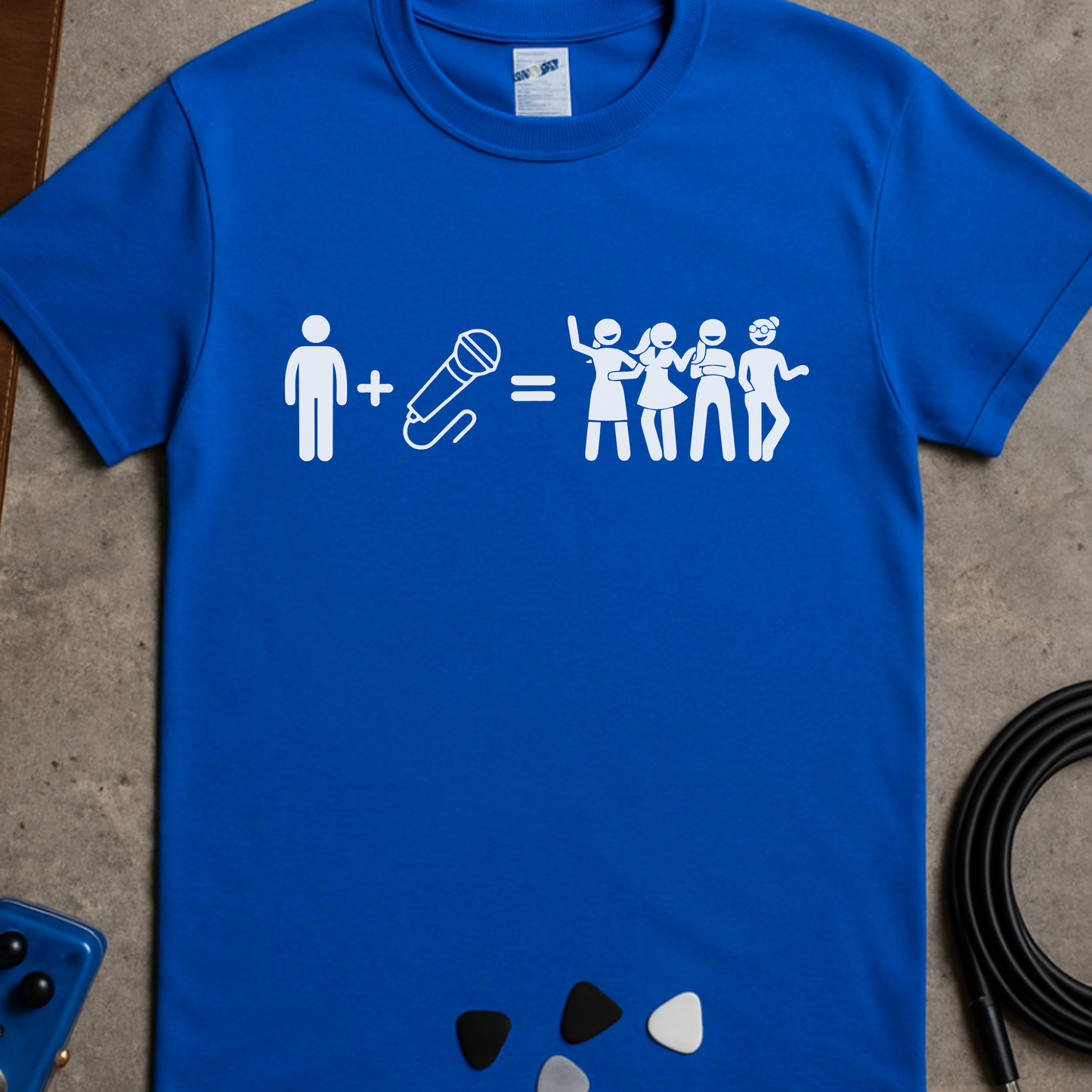 Man + Microphone = Girls T-Shirt