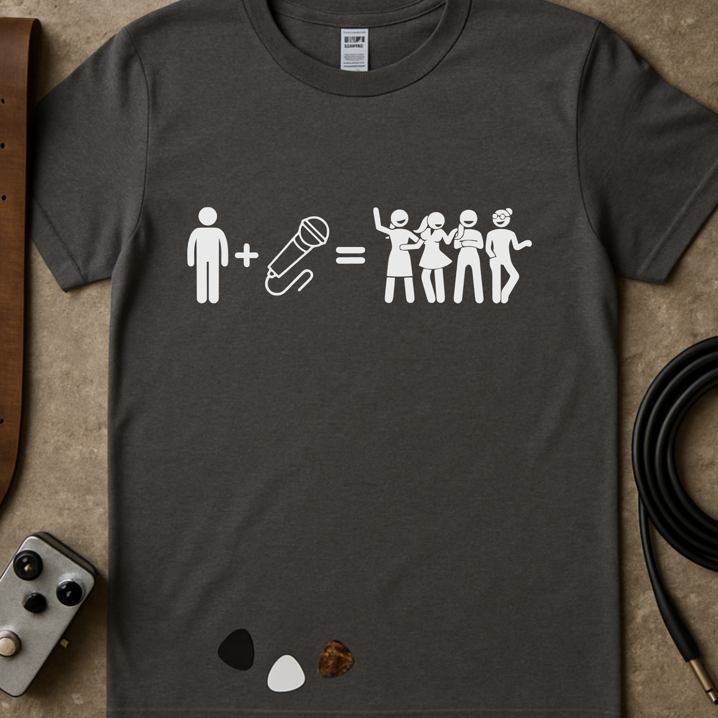Man + Microphone = Girls T-Shirt