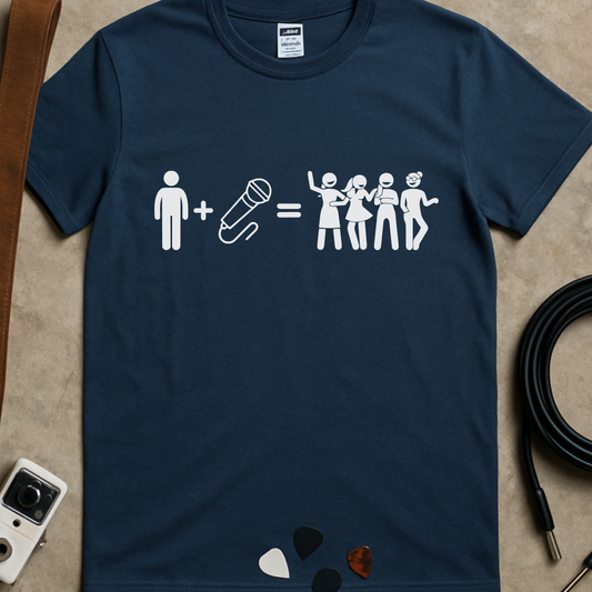 Man + Microphone = Girls T-Shirt
