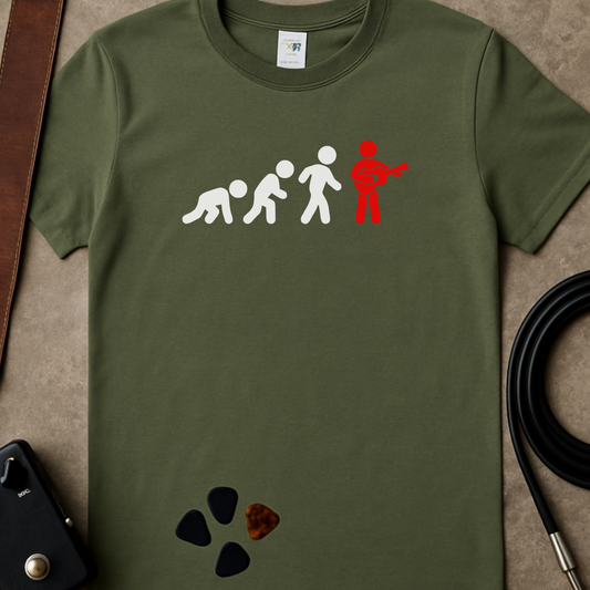 Evolution Stick Man Guitar T-Shirt