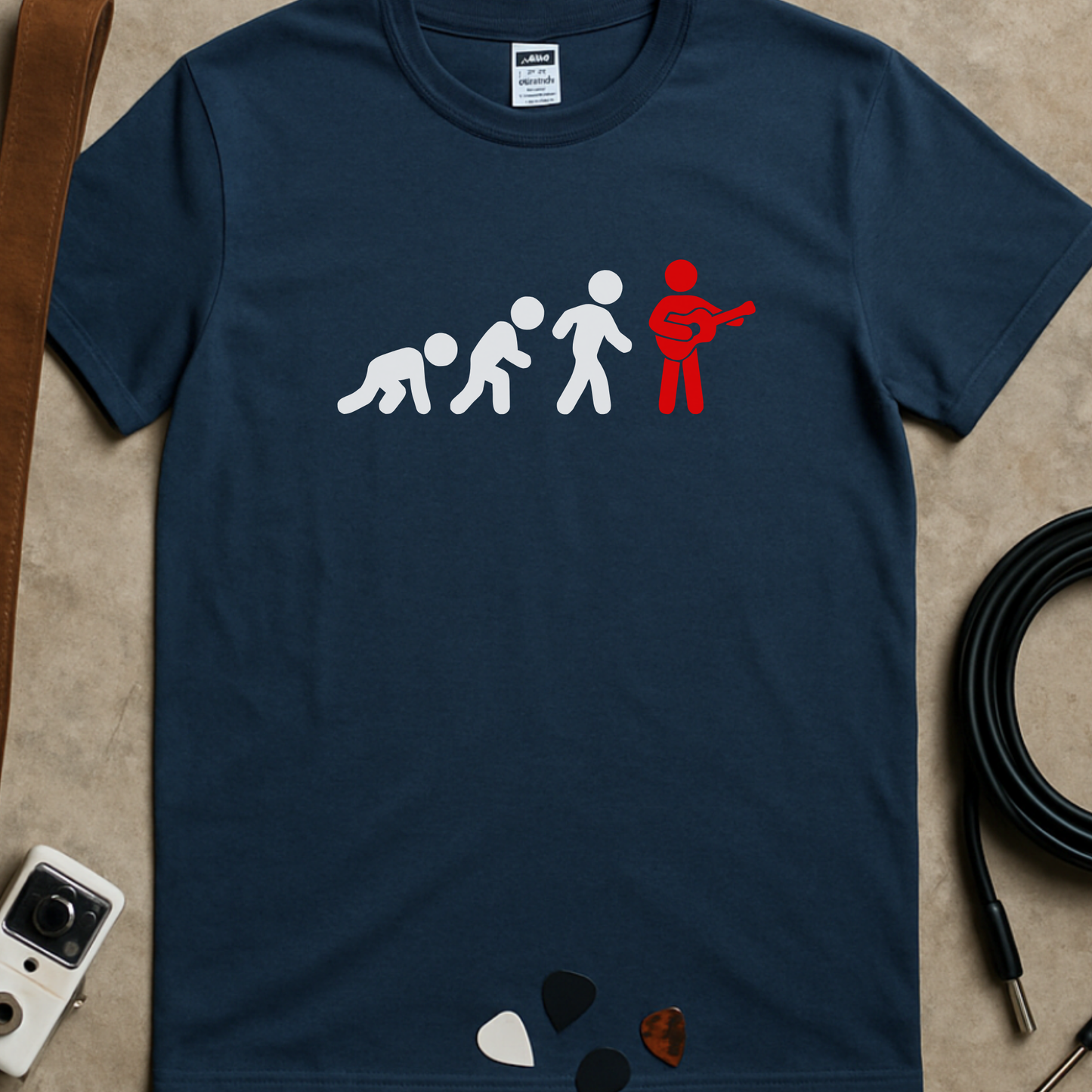 Evolution Stick Man Guitar T-Shirt