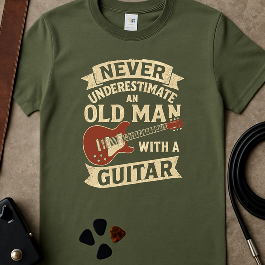 Never Underestimate Guitar 1 T-Shirt
