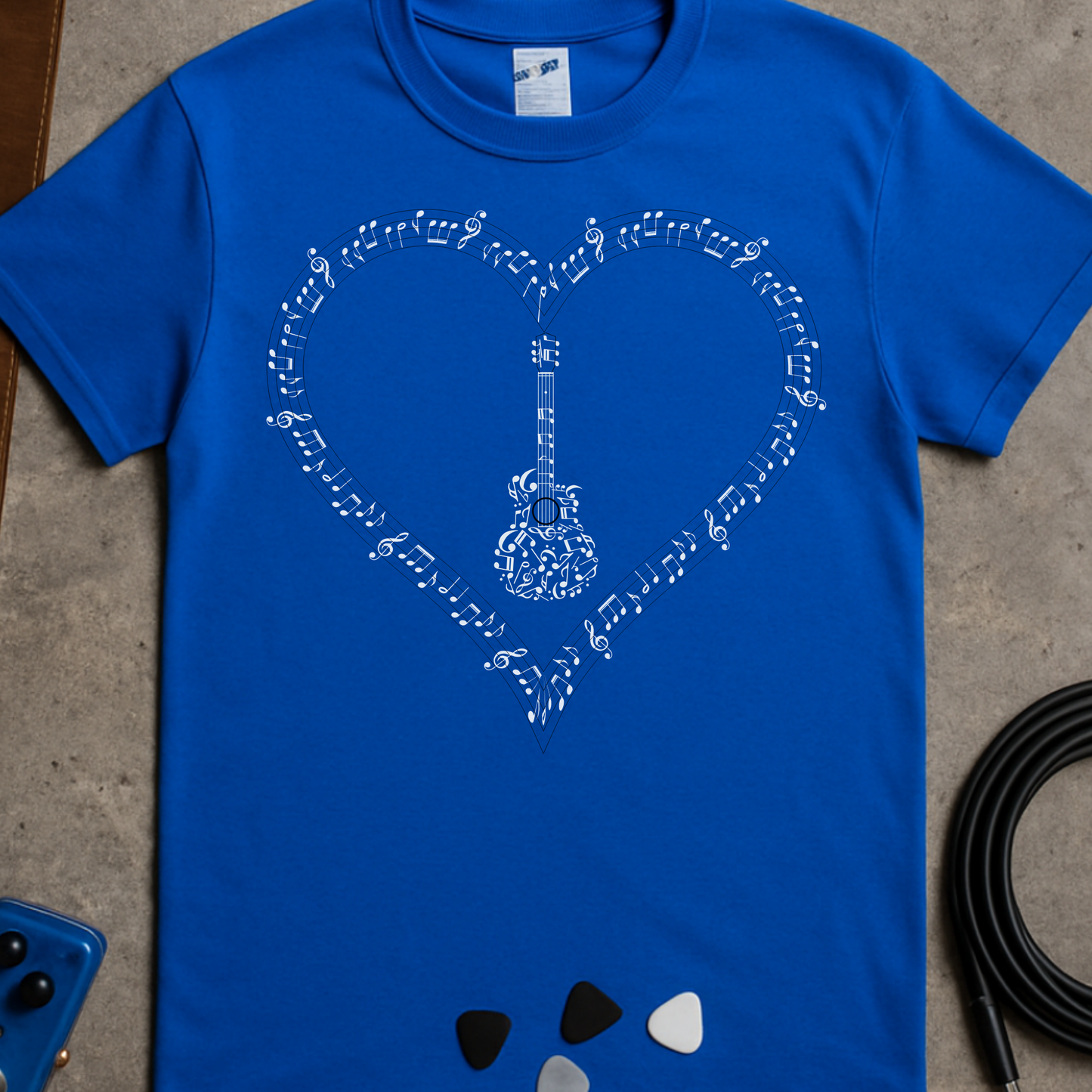 Guitar Heart Notes T-Shirt