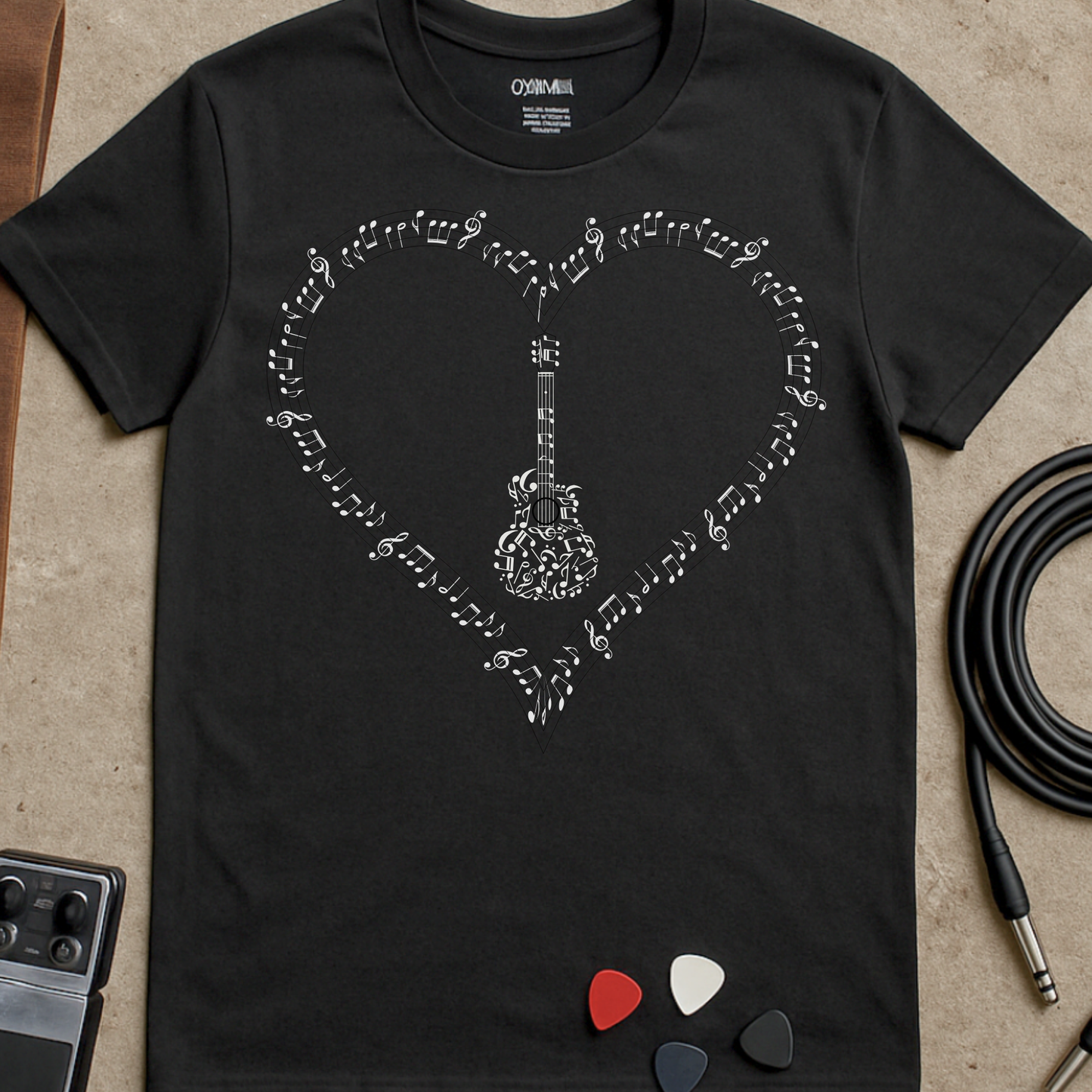 Guitar Heart Notes T-Shirt