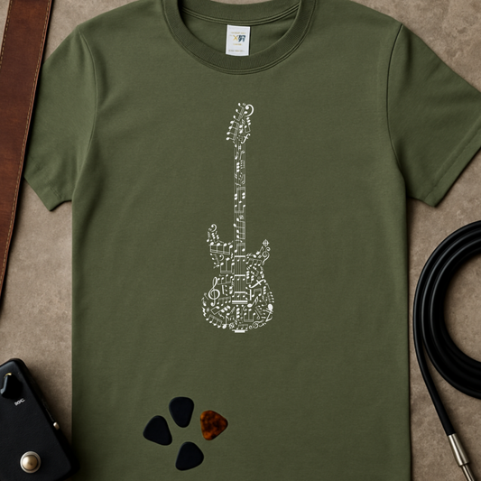 Electric Guitar Notes T-Shirt