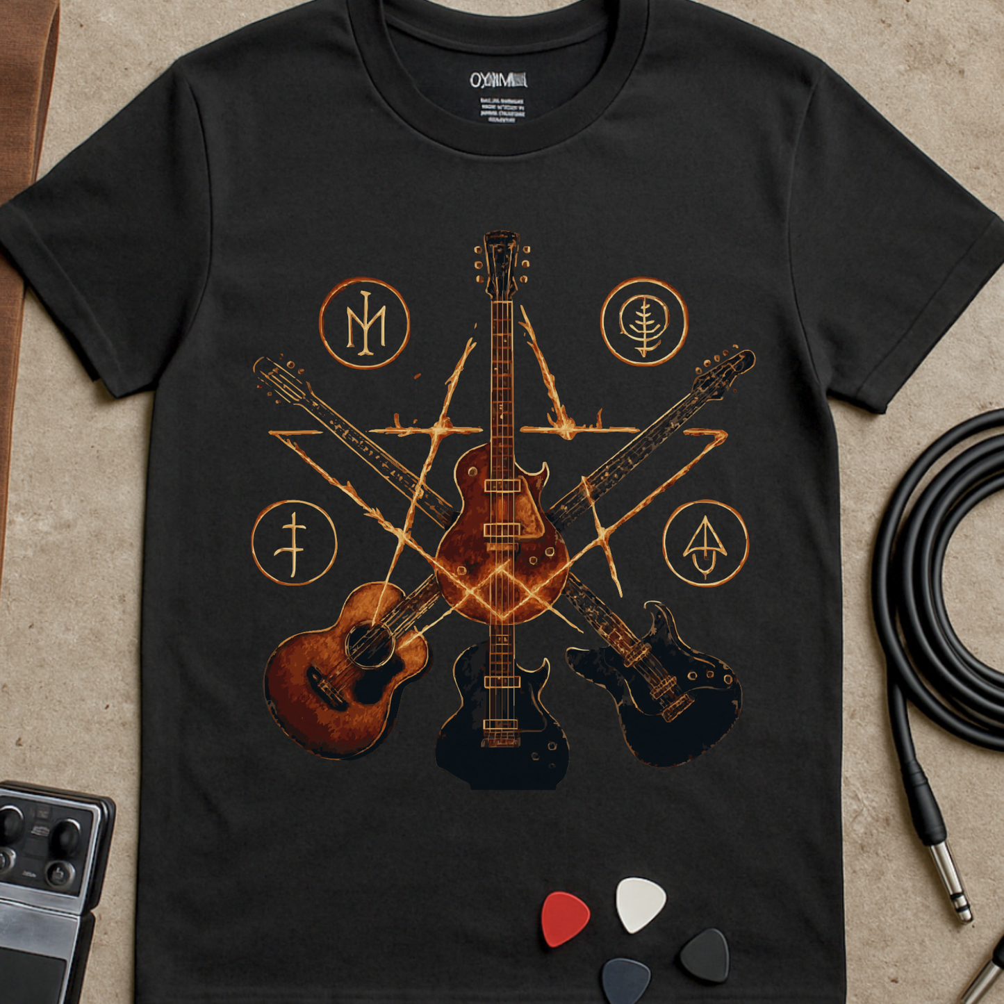 Guitar Pentagram T-Shirt