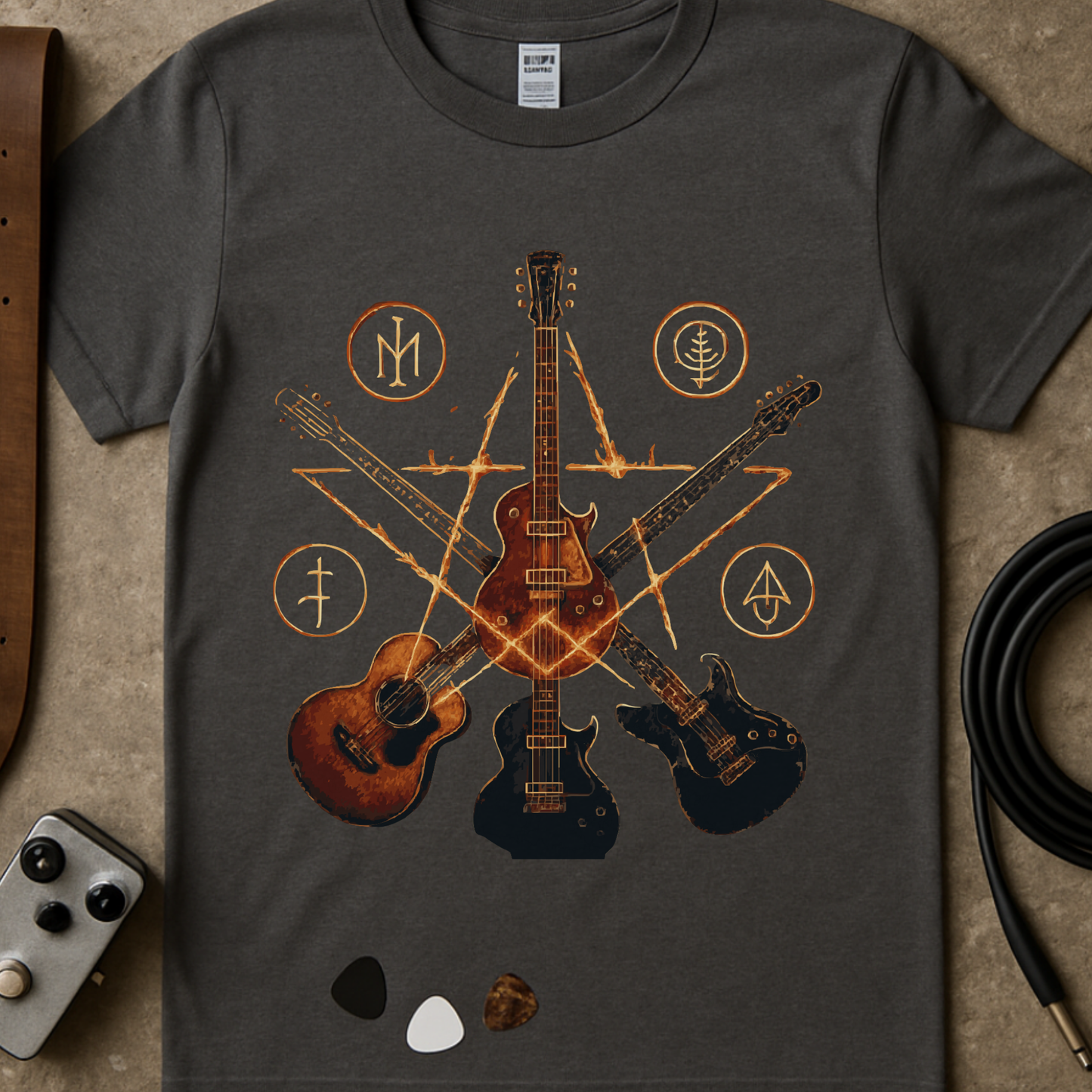 Guitar Pentagram T-Shirt