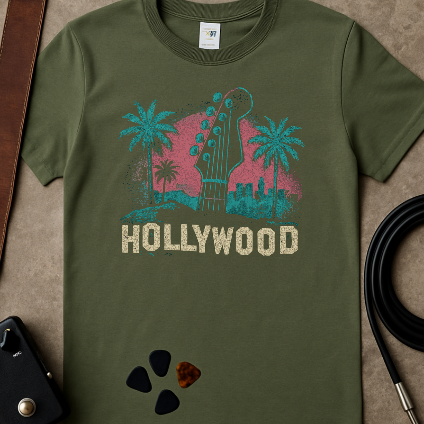 Hollywood Headstock T-Shirt