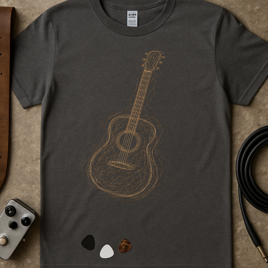 Scribble Acoustic Guitar T-Shirt