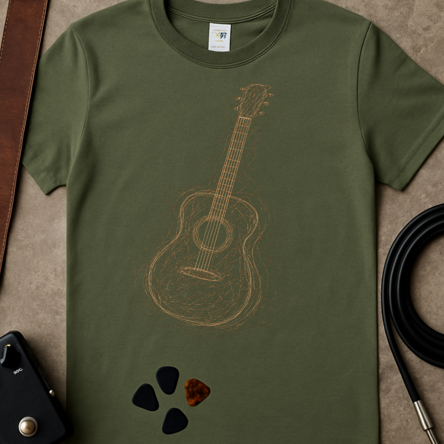 Scribble Acoustic Guitar T-Shirt