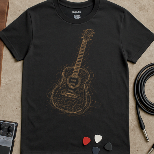 Scribble Acoustic Guitar T-Shirt