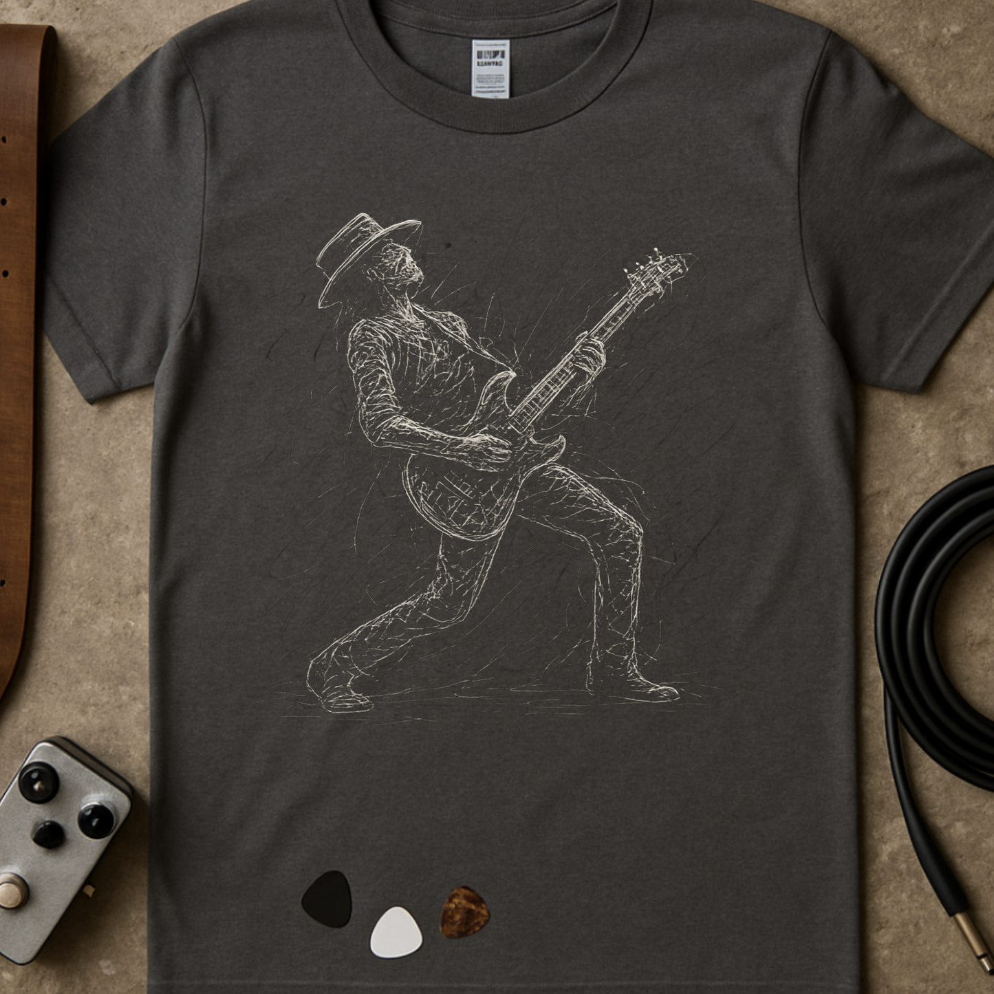 Scribble Guitarist T-Shirt