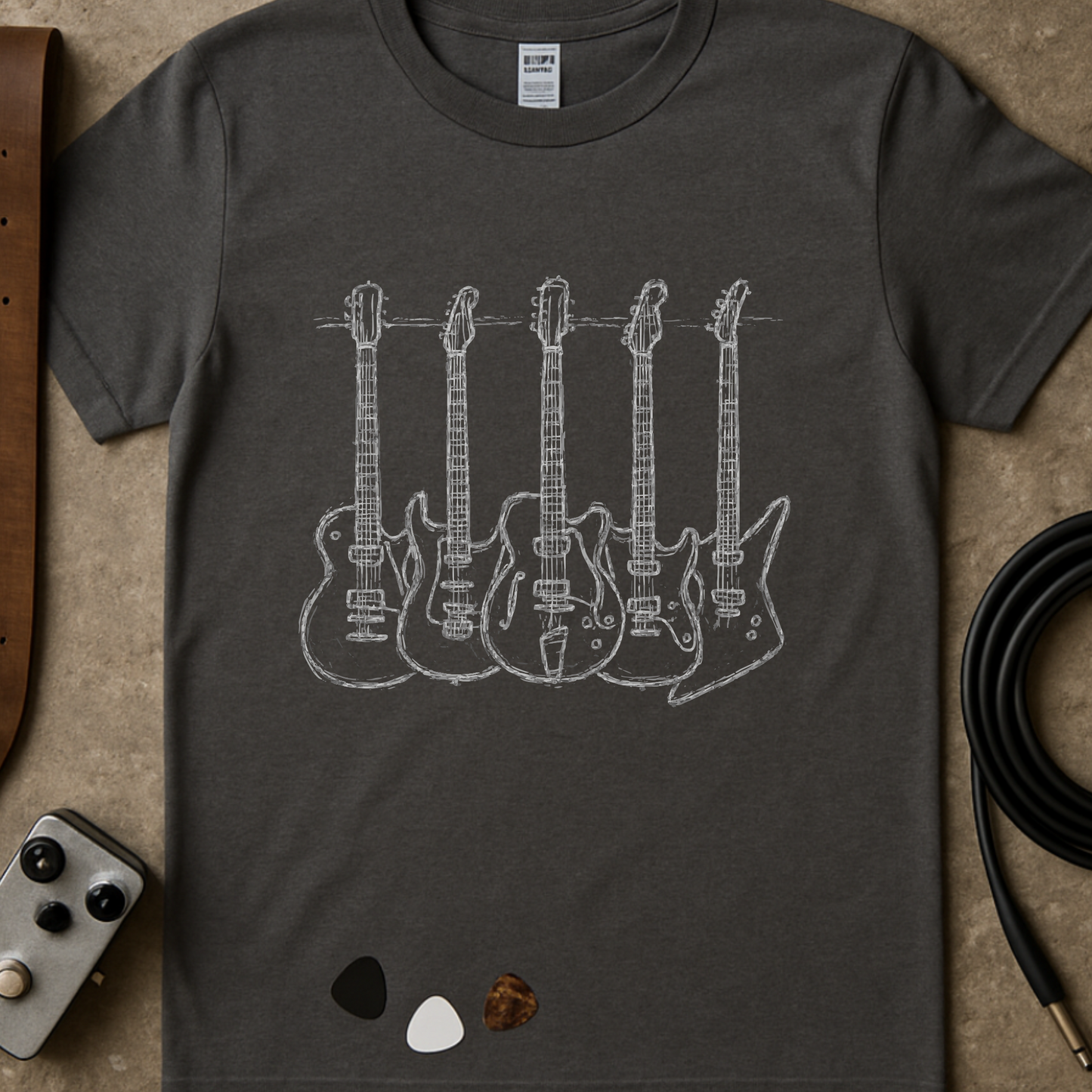 Scribble Guitar Rack T-Shirt