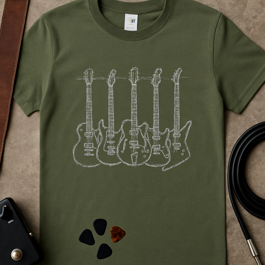 Scribble Guitar Rack T-Shirt