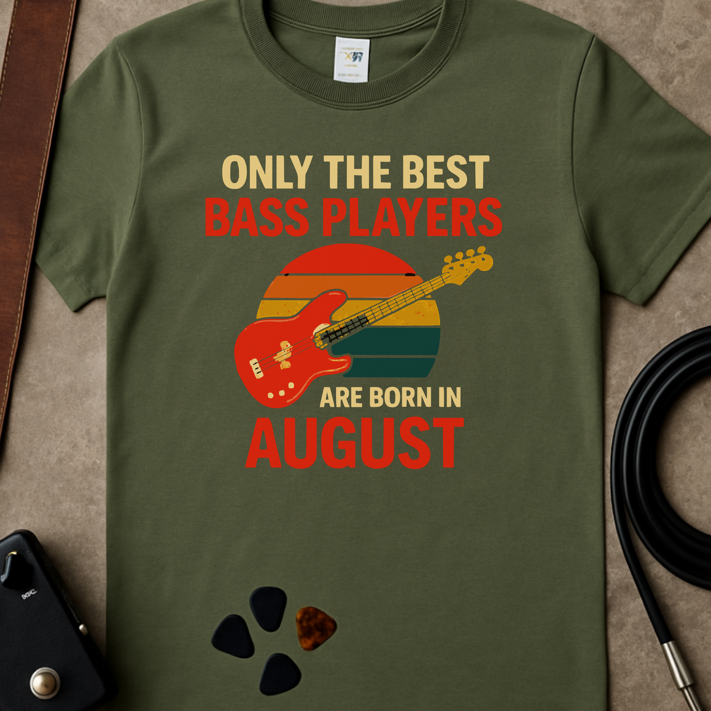 Best Bass Players Born In August T-Shirt