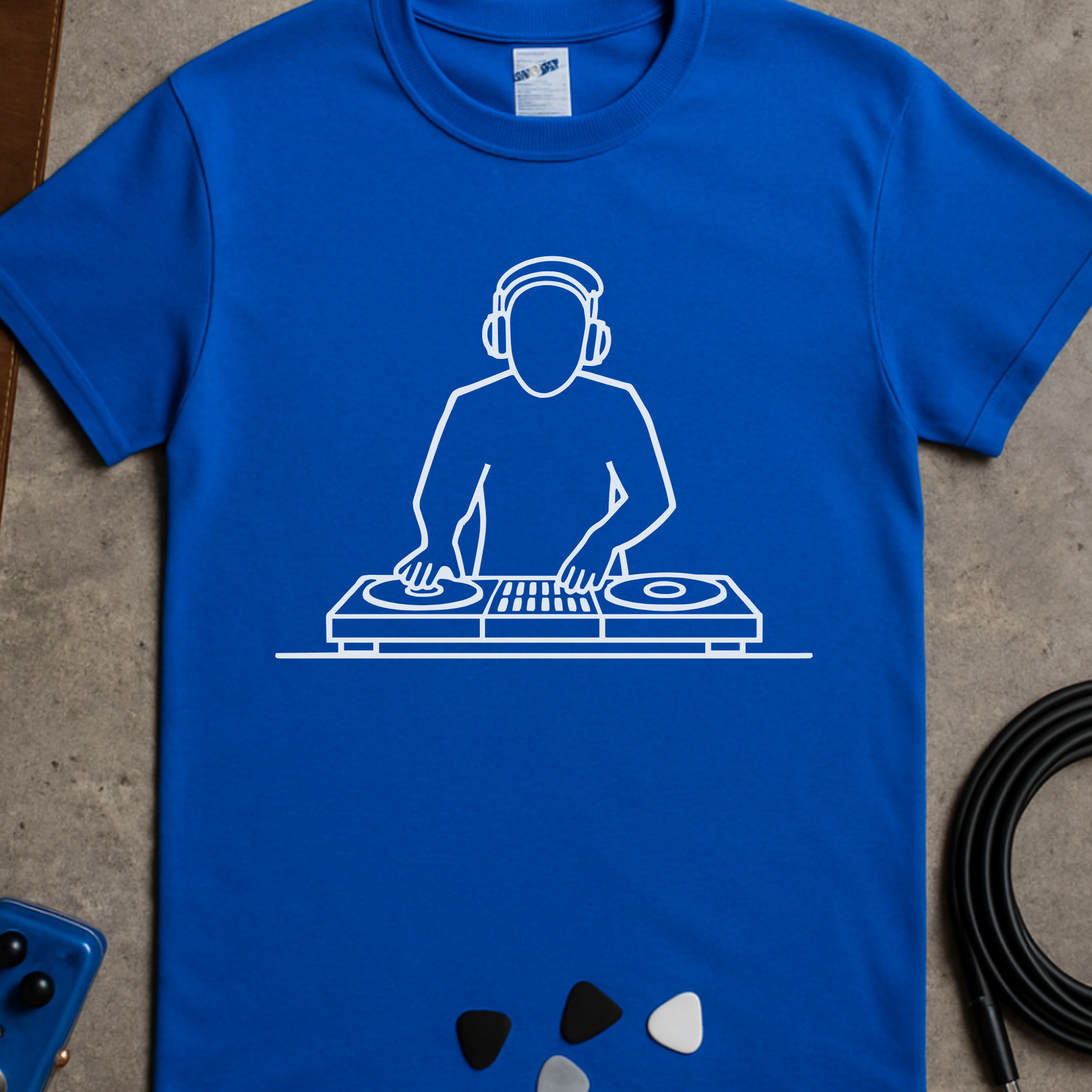 DJ Line Drawing T-Shirt