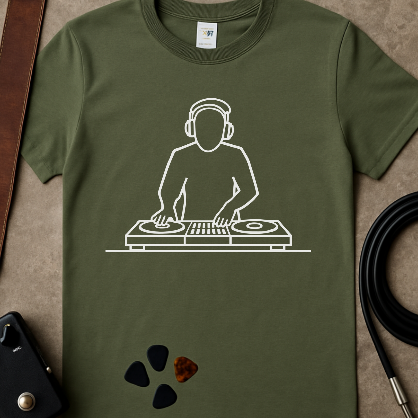 DJ Line Drawing T-Shirt