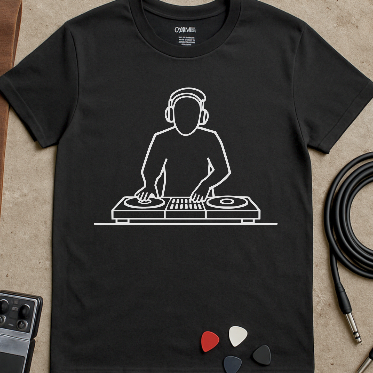 DJ Line Drawing T-Shirt
