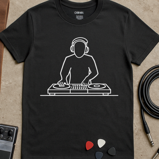 DJ Line Drawing T-Shirt