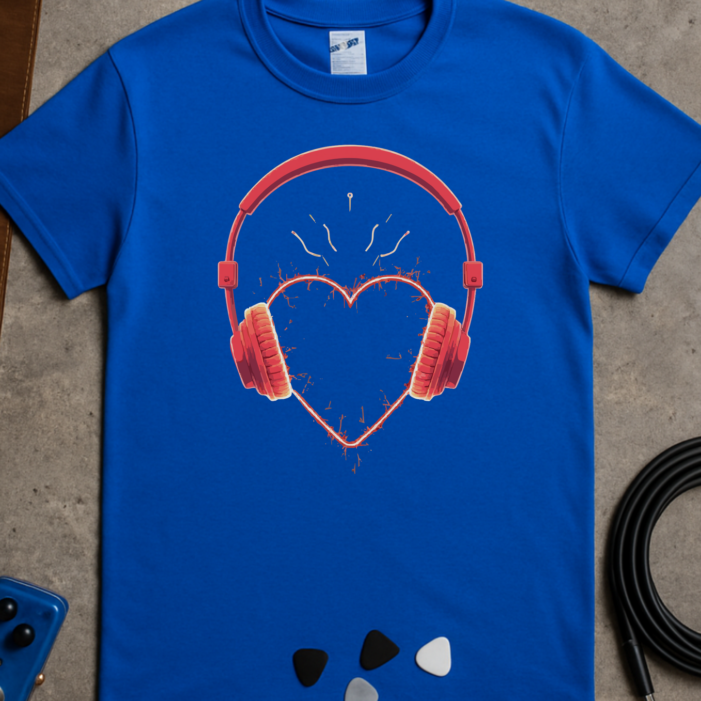 Headphones Heartbeat T-Shirt