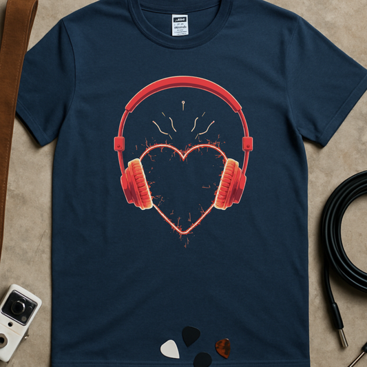 Headphones Heartbeat T-Shirt