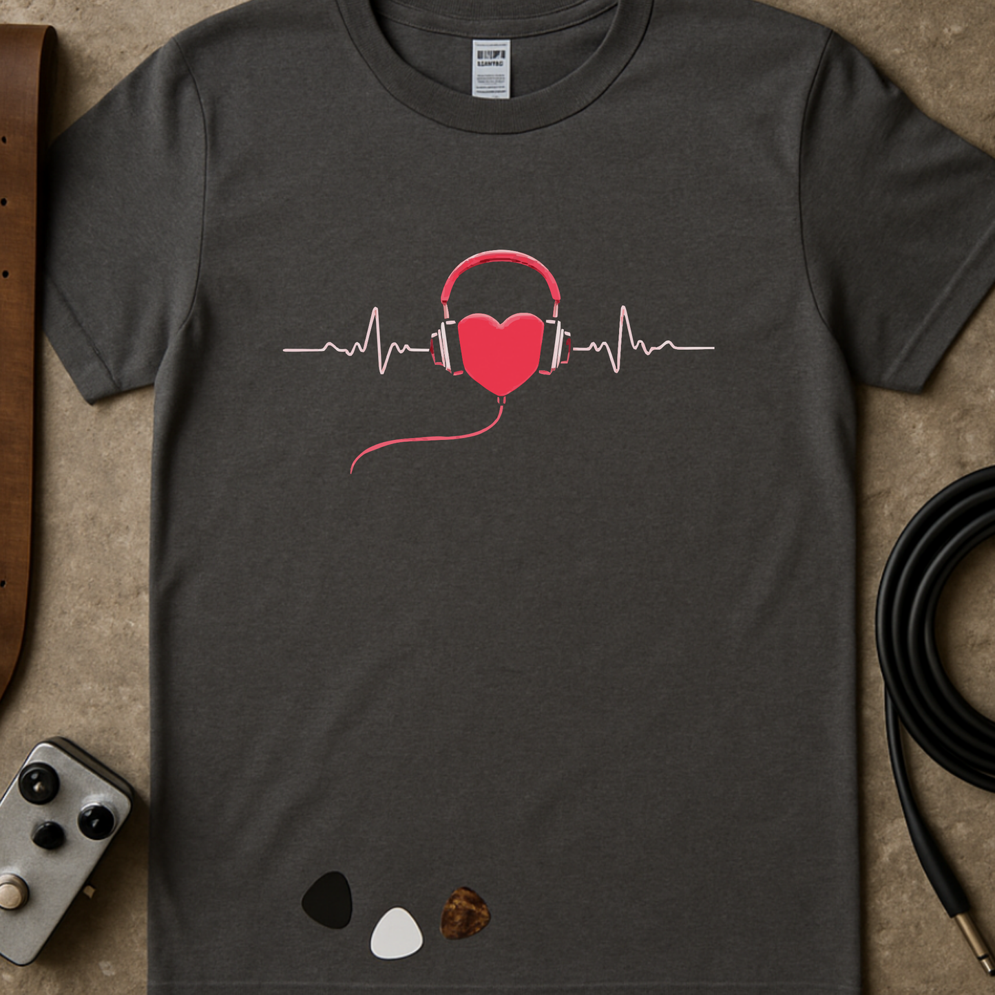 Headphone Heartbeat T-Shirt