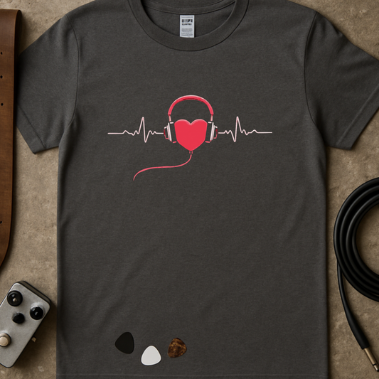 Headphone Heartbeat T-Shirt