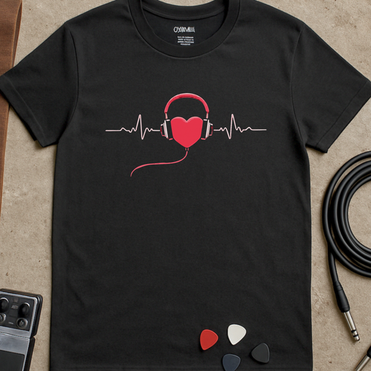 Headphone Heartbeat T-Shirt