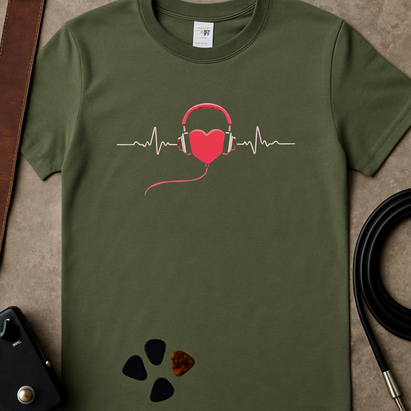 Headphone Heartbeat T-Shirt