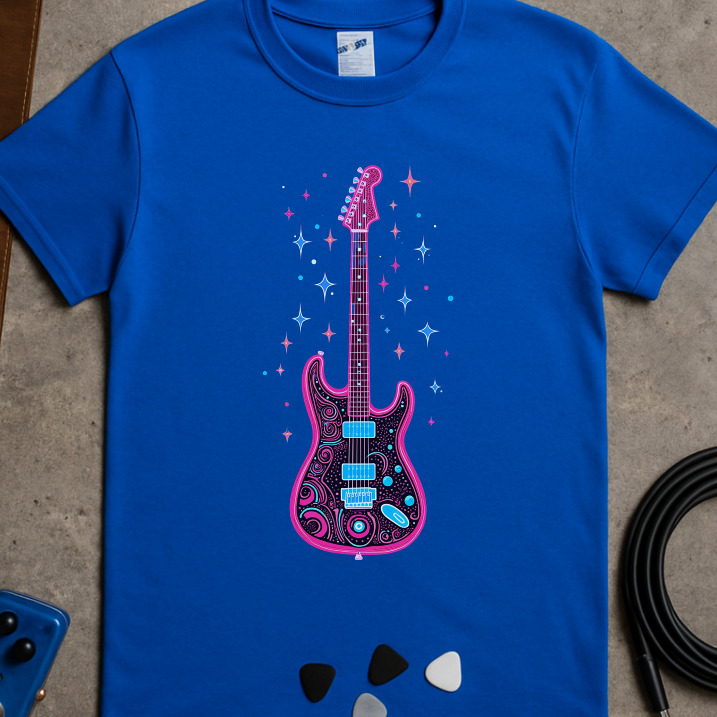 Neon Guitar T-Shirt