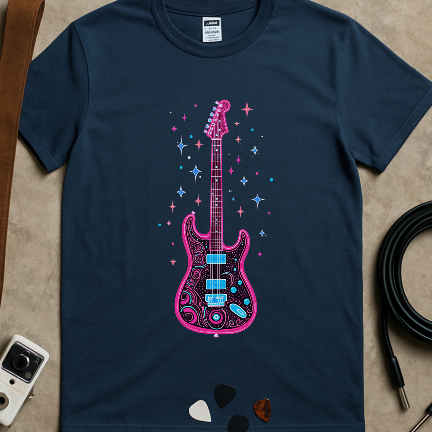 Neon Guitar T-Shirt