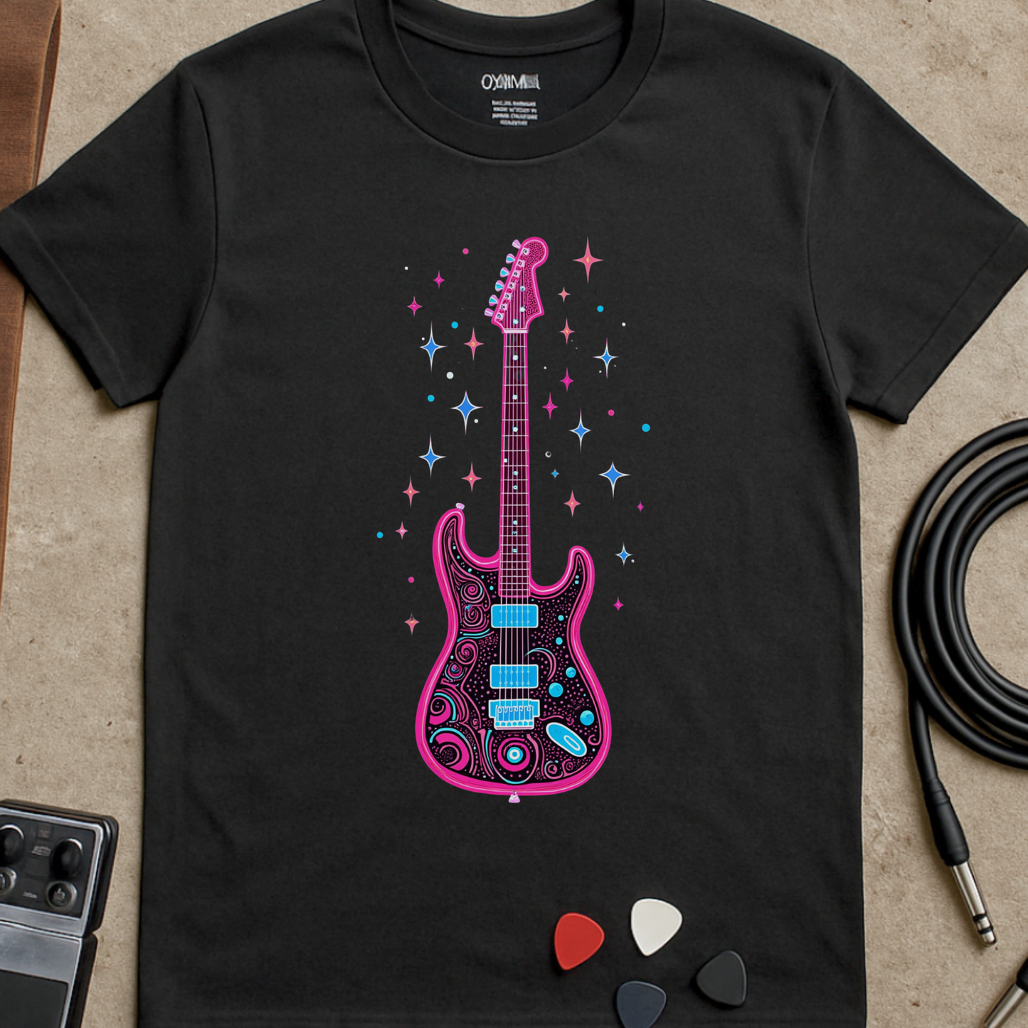 Neon Guitar T-Shirt