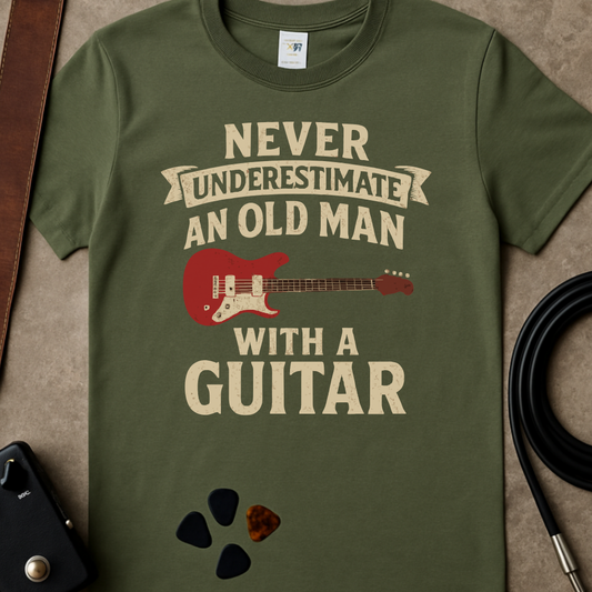 Never Underestimate Guitar 2 T-Shirt